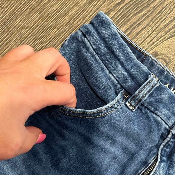 American Eagle Womens Curvy Hi-Rise Jeggings Denim Medium Wash Size 6 Short - Picture 7 of 12